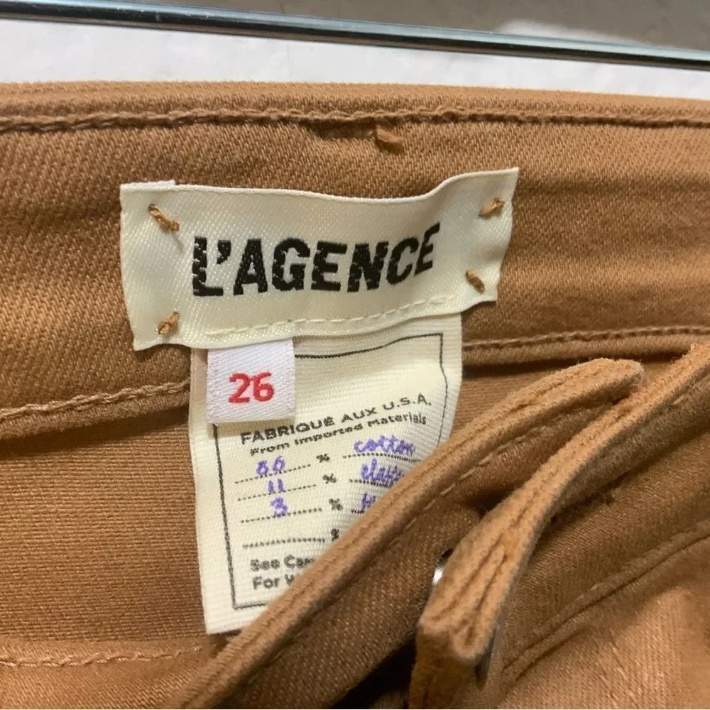 L'Agence Skinny Leg Pants size 26 Tan
